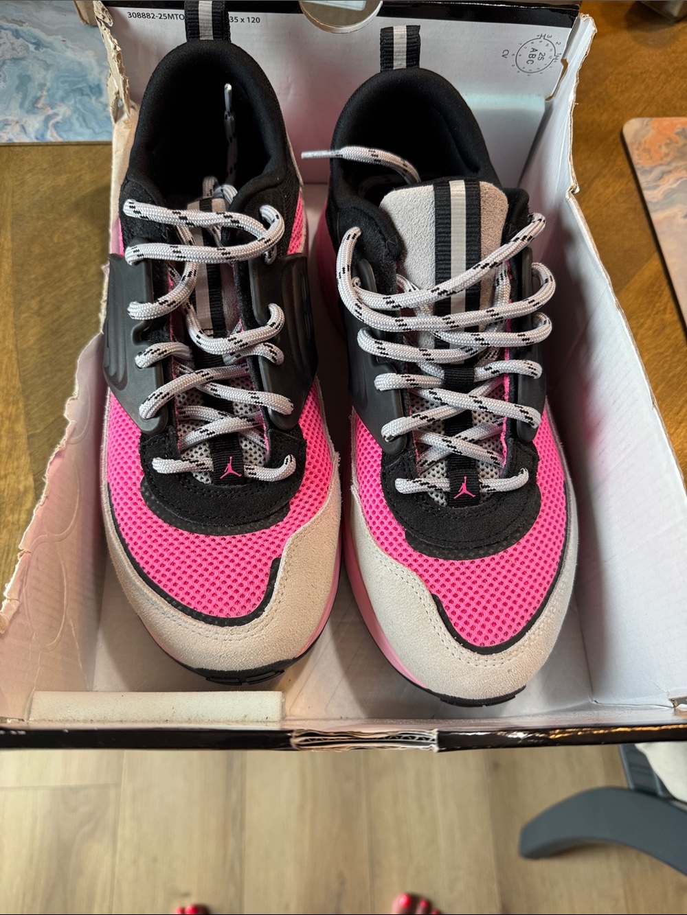 Nike Women’s Air Jordan Hot Pink, Black & Grey Athletic Sneakers